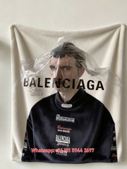Balenciaga Plastic Bag Print Flannel Sofa Throw Blanket BA402